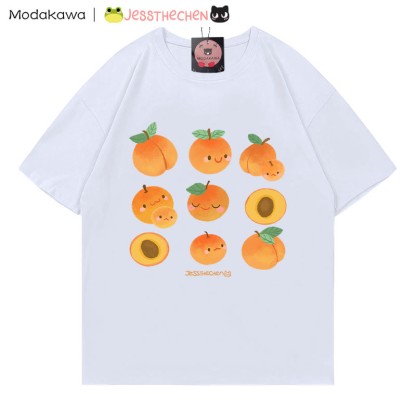 MODAKAWA X jessthechen Aprikosen-Print T-Shirt - White - 5XL - image 4