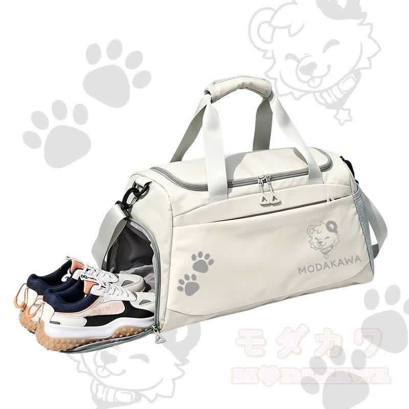 MODAKAWA X popipeko Puppy Graphic Sporttasche mit großem Fassungsvermögen - Weiß - 55 x 28 x 26 cm - image 5