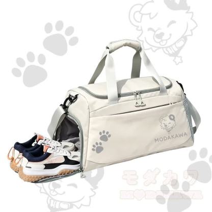 MODAKAWA X popipeko Puppy Graphic Sporttasche mit großem Fassungsvermögen - Weiß - 55 x 28 x 26 cm - image 5