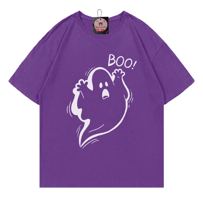 BOO Geister-Print-T-Shirt - Purple - 5XL - image 4