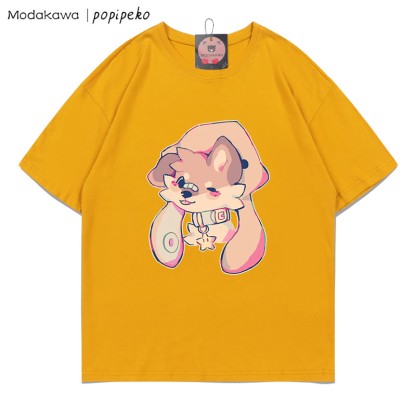 MODAKAWA X popipeko Welpenprint T-Shirt - Dark Yellow - 5XL - image 5