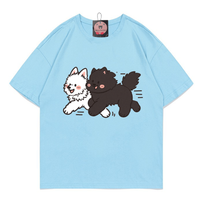 T-Shirt mit Welpenaufdruck - Blue - 5XL - image 5