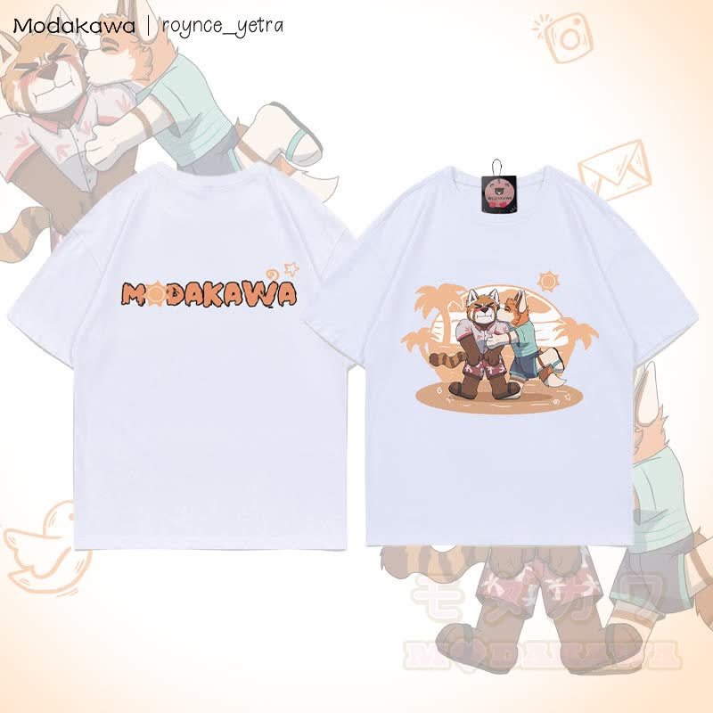 MODAKAWA X roynce_yetra Anderson Kisses Felipe Grafik-T-Shirt - Weiß B - 5XL - image 4