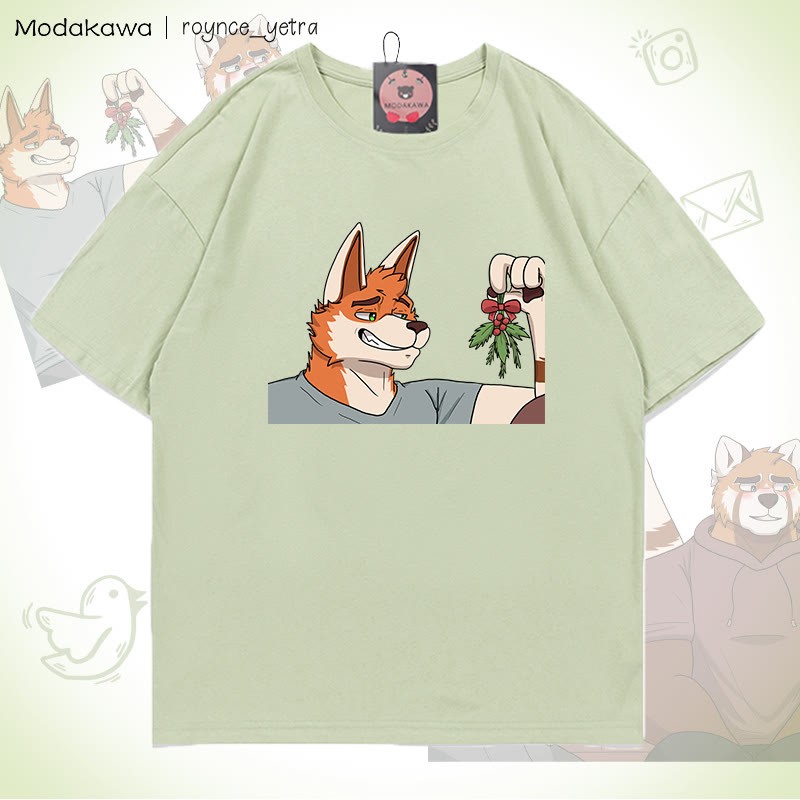 MODAKAWA X roynce_yetra Anderson And Felipe Grafik-T-Shirt - Light Green A - 5XL - image 2
