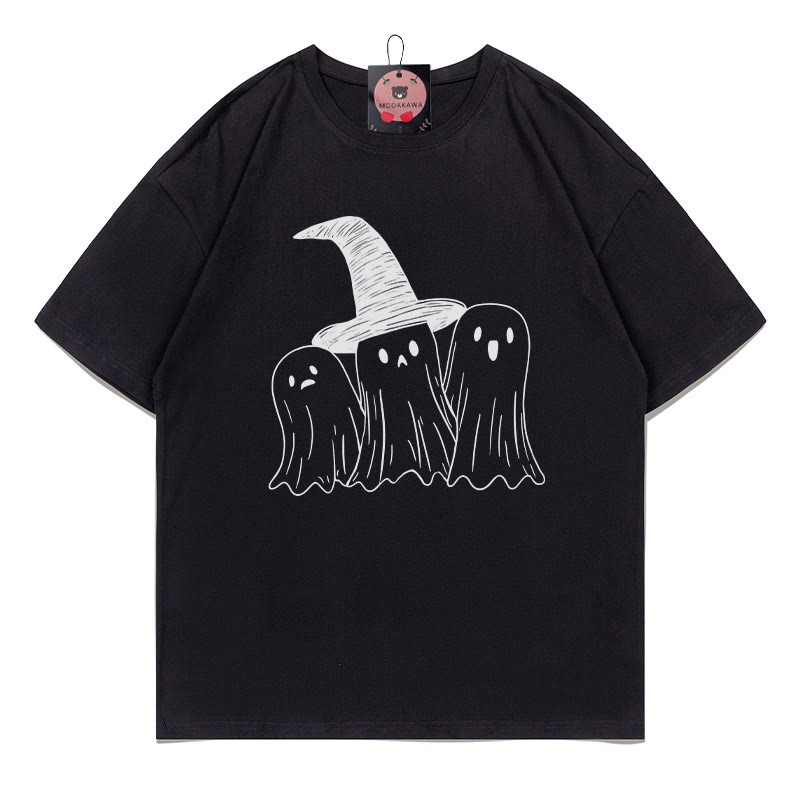 T-Shirt mit Geisterprint - Black - 5XL - image 3