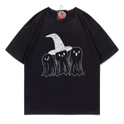 T-Shirt mit Geisterprint - Black - 5XL - image 3