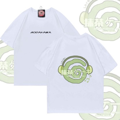 Matcha-Kopfhörer-Grafik Modakawa Baumwoll-T-Shirt - White - 5XL - image 3