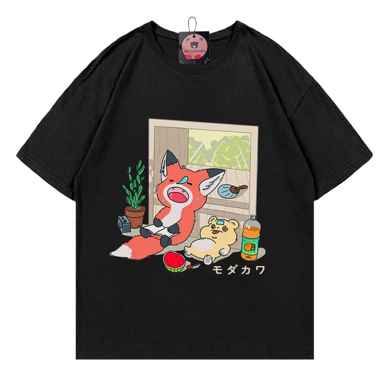 MODAKAWA T-Shirt mit Buchstabenprint „Nickerchen“ - Black - 5XL - image 4