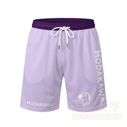 MODAKAWA X popipeko Herren-Sport-T-Shirt mit Welpenmotiv und passender Shorts mit Kordelzug - Lila Shorts - 5XL - image 9