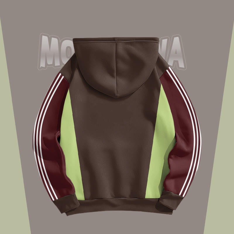 MODAKAWA Pullover-Hoodie mit Allover-Print und Buchstabenstreifen - image 3