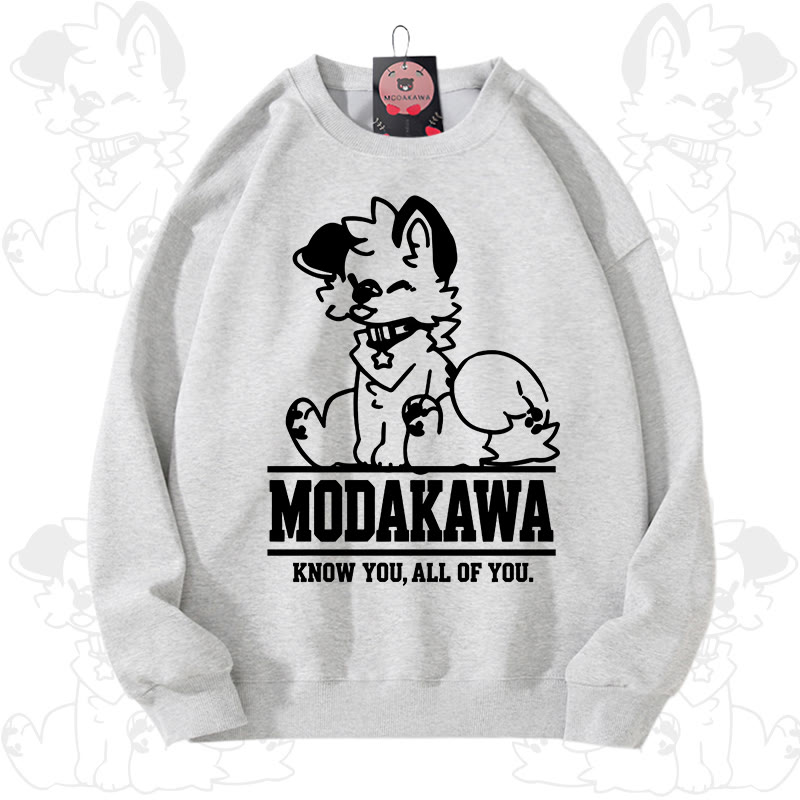 MODAKAWA X popipeko Kawaii Puppy Graphic Unisex Sweatshirt - Hell- und Dunkelgrau - 3XL - image 9
