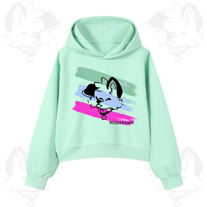 MODAKAWA X popipeko Buntes Hoodie-Sweatshirt mit niedlichem Welpenprint - Grün - 3XL - image 9
