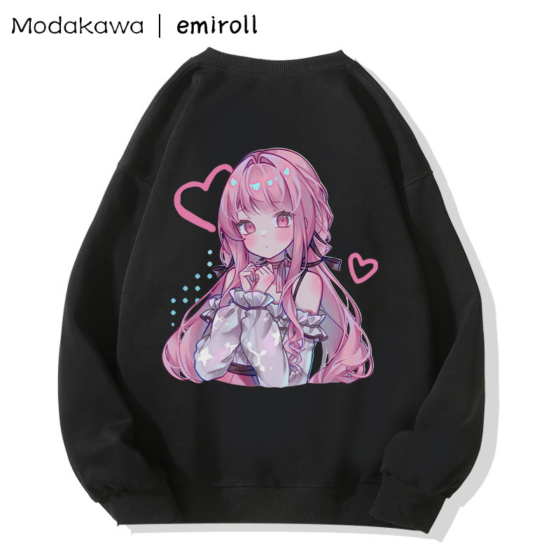 MODAKAWA X emiroll Nikki Print Rundhals-Sweatshirt - Black - 5XL - image 4