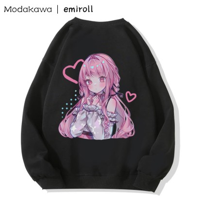 MODAKAWA X emiroll Nikki Print Rundhals-Sweatshirt - Black - 5XL - image 4