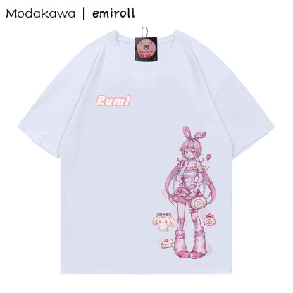 MODAKAWA X emiroll Rumi Print T-Shirt - White - 5XL - image 4