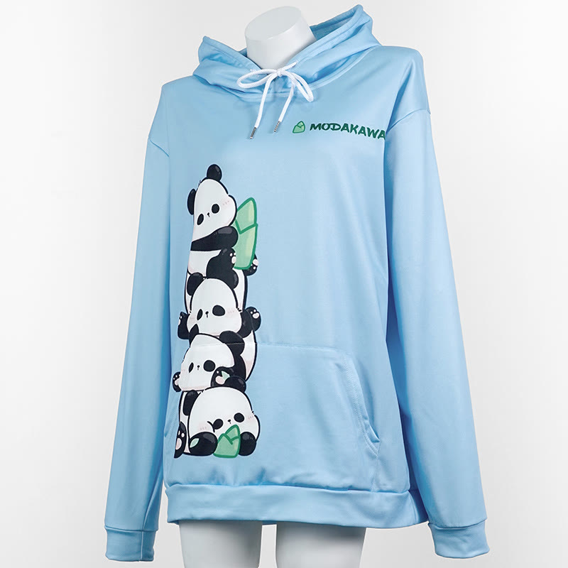 Modakawa Hoodie mit Panda-Buchstabenprint - image 5