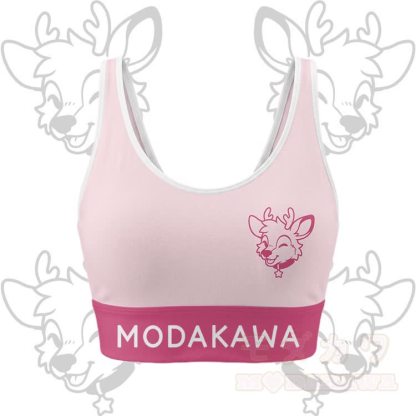 Wink Deer Graphic Crop Tank Sport Top Skirt Bikini Modakawa Matching Outfit - Rosa Top - 4XL - image 4