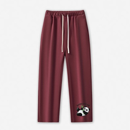 BAMBOO AND CHILL Freizeithose mit Panda-Grafik - Dark Red - 5XL - image 10