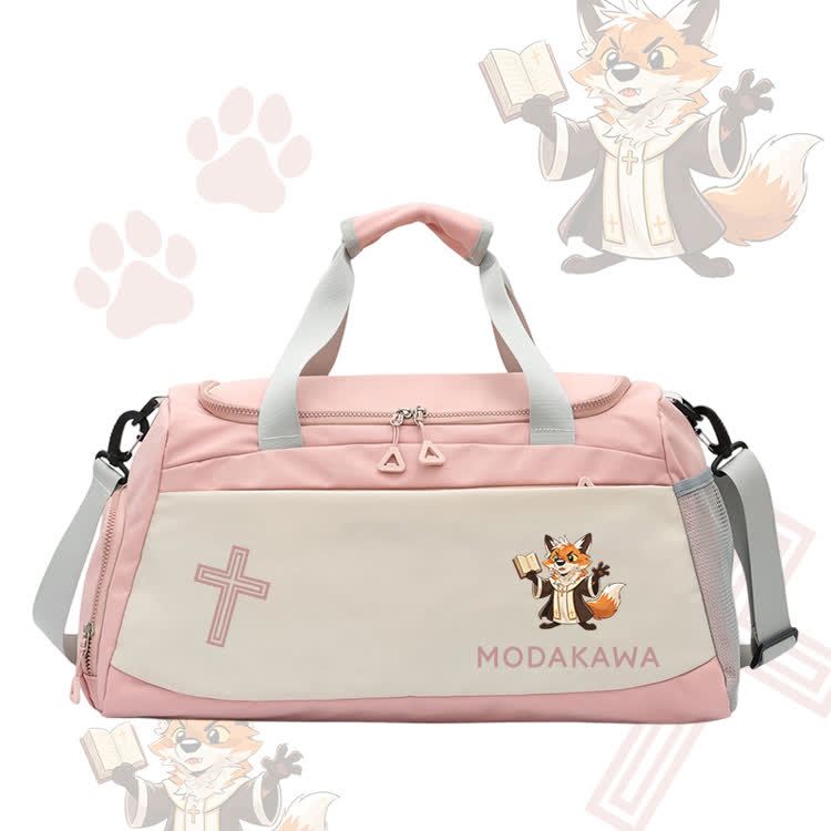 Fox Priest Graphic Modakawa Sporttasche mit großem Fassungsvermögen - Pink - 55*28*26 cm - image 4