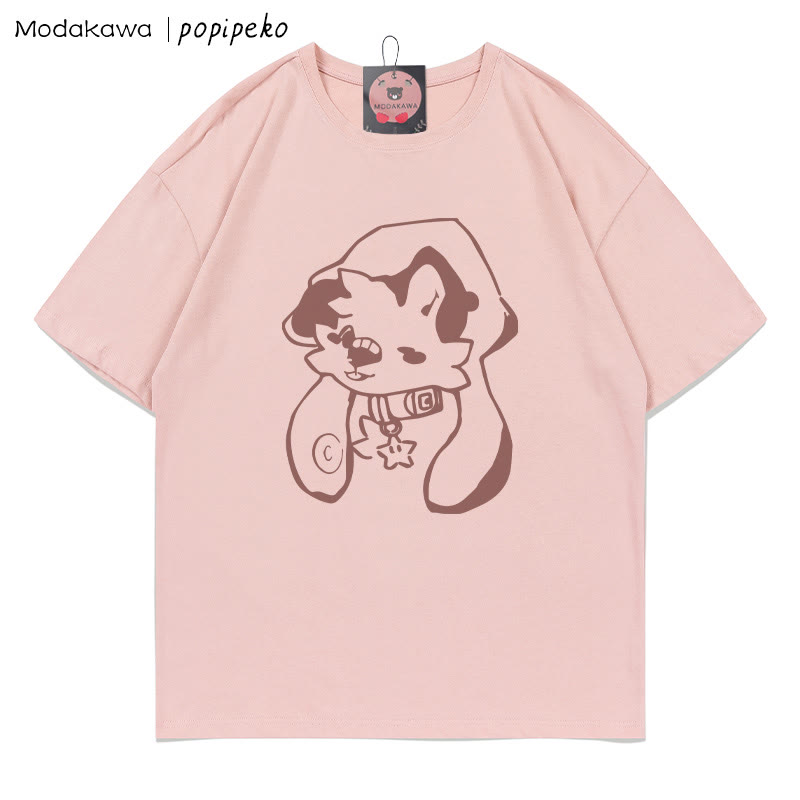 MODAKAWA X popipeko Welpenprint T-Shirt - Pink - 5XL - image 4