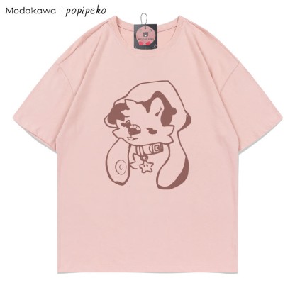 MODAKAWA X popipeko Welpenprint T-Shirt - Pink - 5XL - image 4