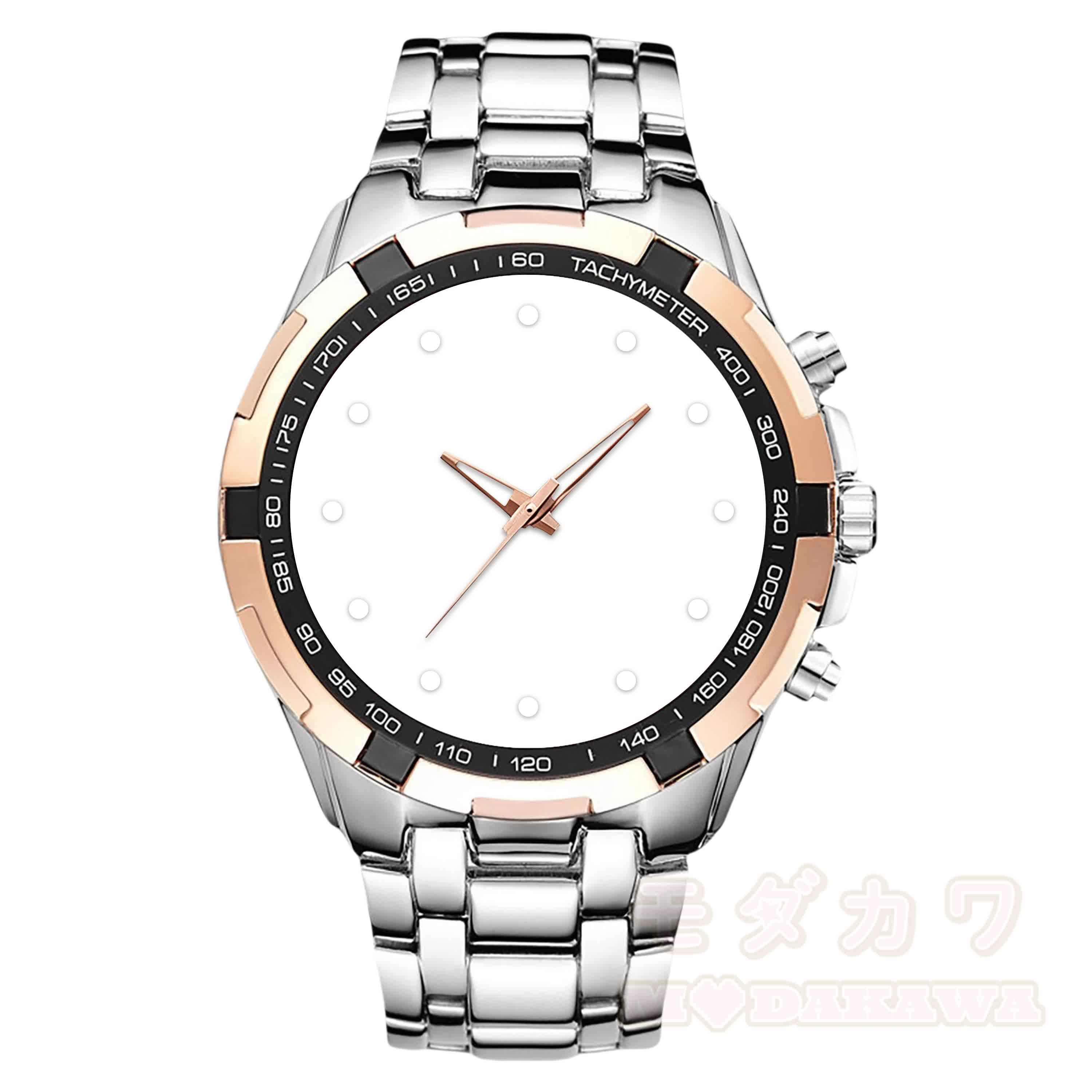 Personalisierte Fotouhr, individuelles Zifferblatt, Metallarmbanduhr - Silber & Roségold - image 7