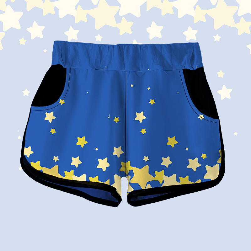 MODAKAWA Star Graphic Shorts - Dark Blue - 5XL - image 2
