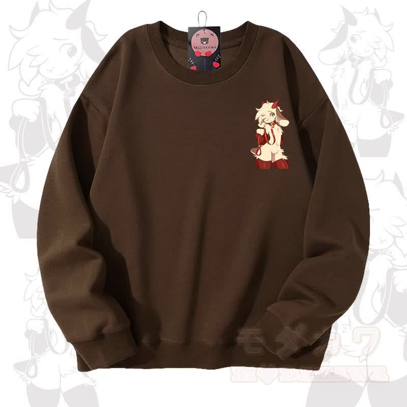 MODAKAWA X zarckets Goat Graphic Unisex Sweatshirt - Braun - 3XL - image 7