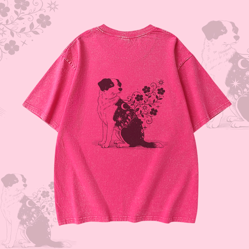 Modakawa Unisex Vintage T-Shirt mit Welpenmotiv - image 6