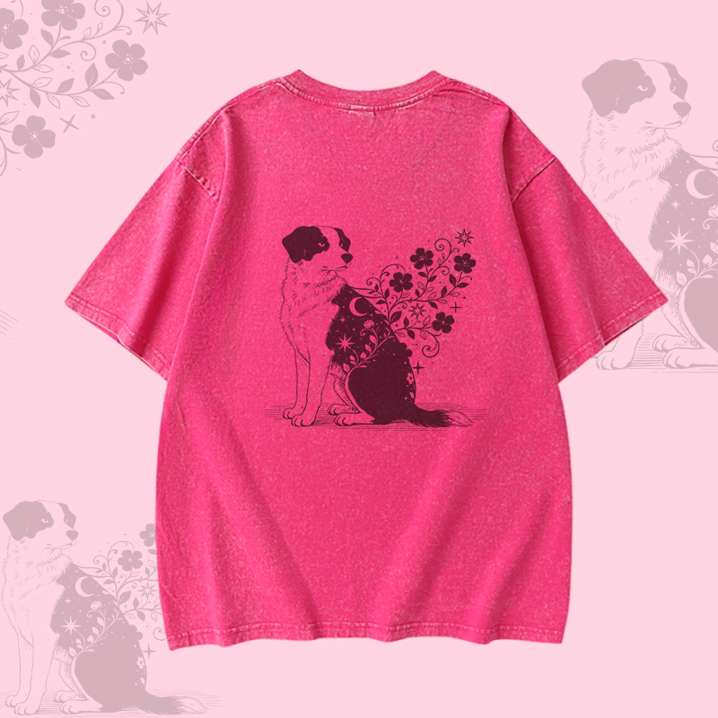 Modakawa Unisex Vintage T-Shirt mit Welpenmotiv - image 6