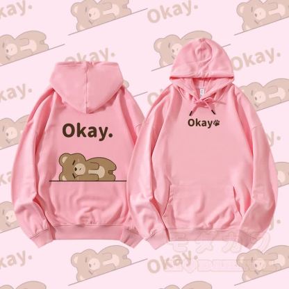 MODAKAWA Bären-Streetwear-Pullover-Hoodie mit Grafikmotiv - Rosa - 5XL - image 5