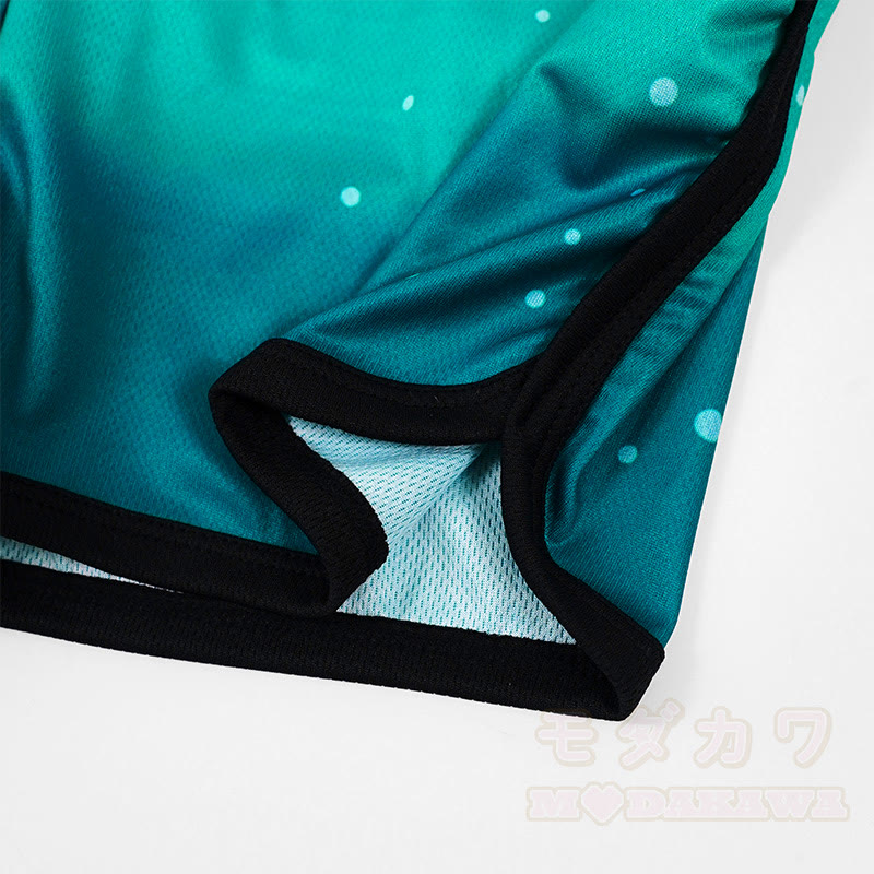 Modakawa Shorts mit Farbverlauf und Schmetterlingsprint - image 6