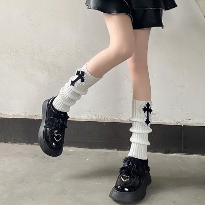 Y2K -gestreifte Cross-Slouch-Socken - image 8