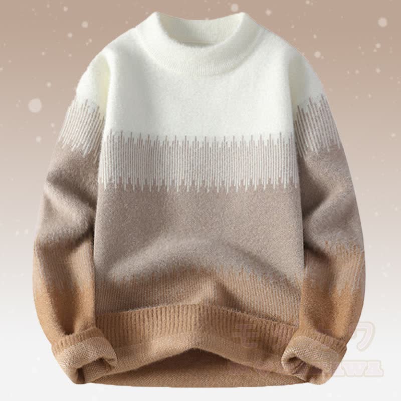 Zweiteiliges Set aus Strickpullover und Cordhose in Farben -Optik - Brauner Pullover - 4XL - image 7