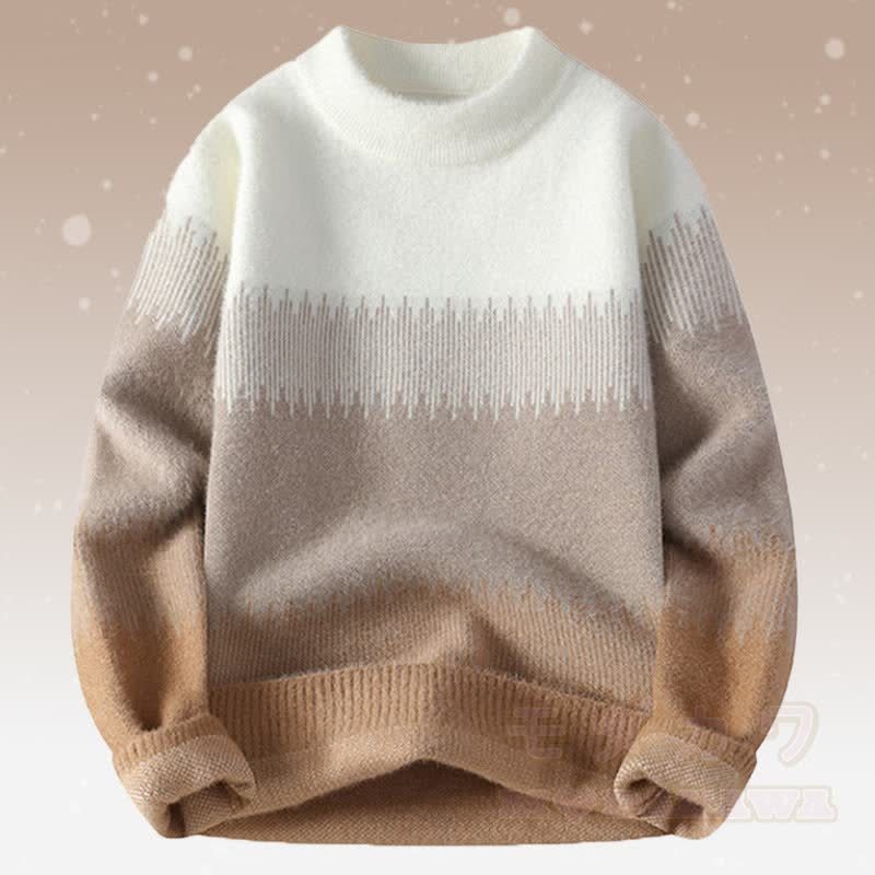 Zweiteiliges Set aus Strickpullover und Cordhose in Farben -Optik - Brauner Pullover - 4XL - image 7
