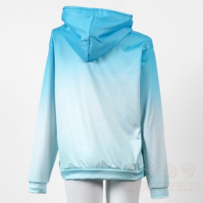 Modakawa Hoodie mit Farbverlauf, Hai-Buchstabenprint, lockere Passform - image 5