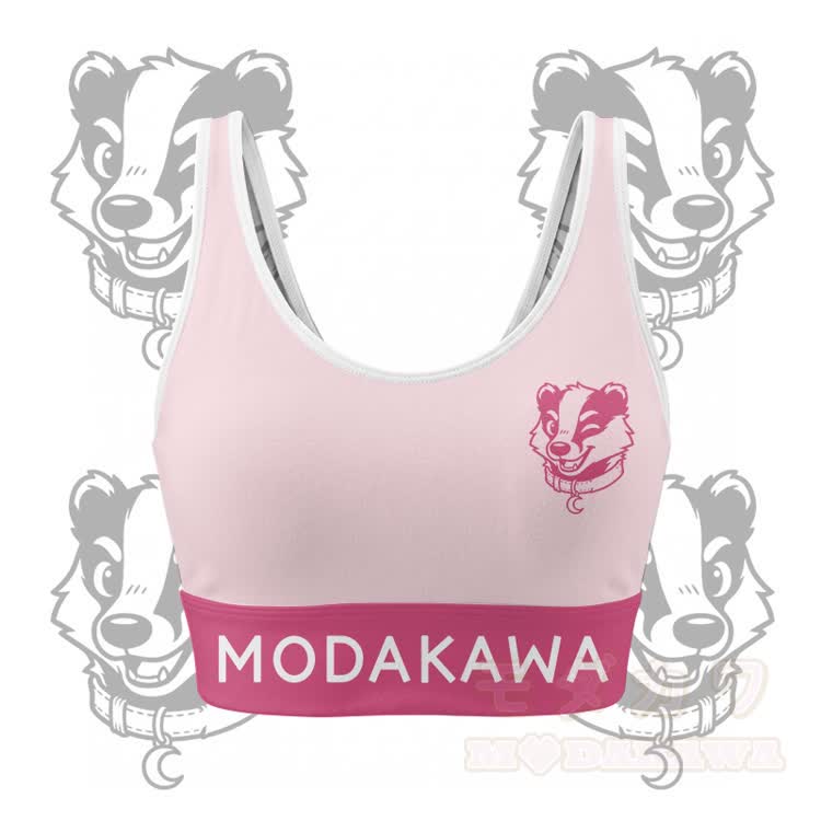 Wink Bear Graphic Crop Tank Sport Top Shorts Bikini Modakawa Matching Outfit - Rosa Top - 5XL - image 5