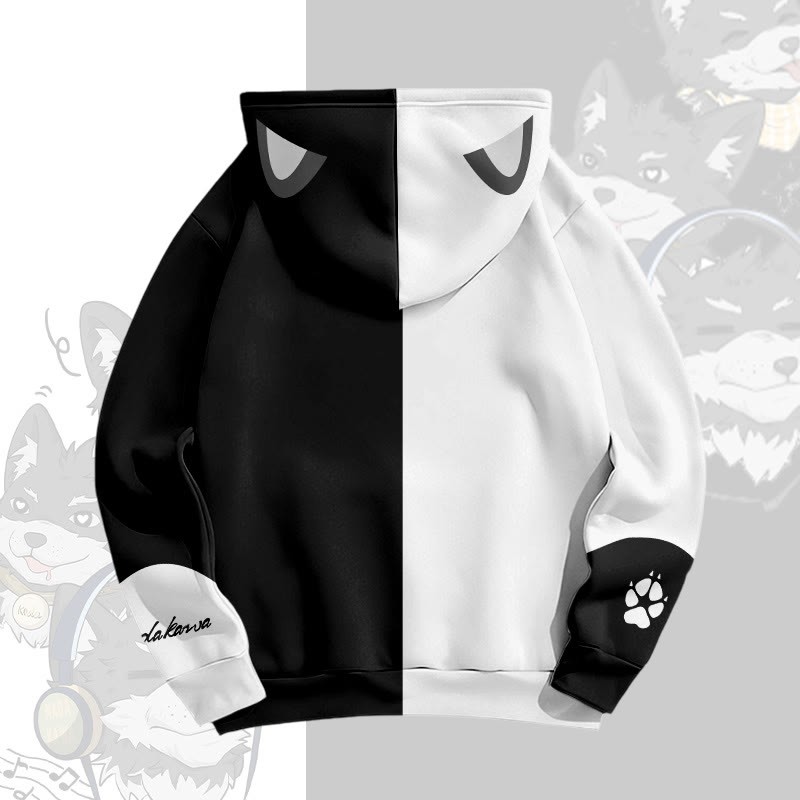 MODAKAWA Pullover-Hoodie mit fröhlichem Koda-Welpen-Print - image 6