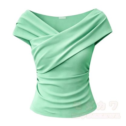 Modakawa Off-Shoulder-Top & karierter asymmetrischer Midirock - Grüne Spitze - 4XL - image 7