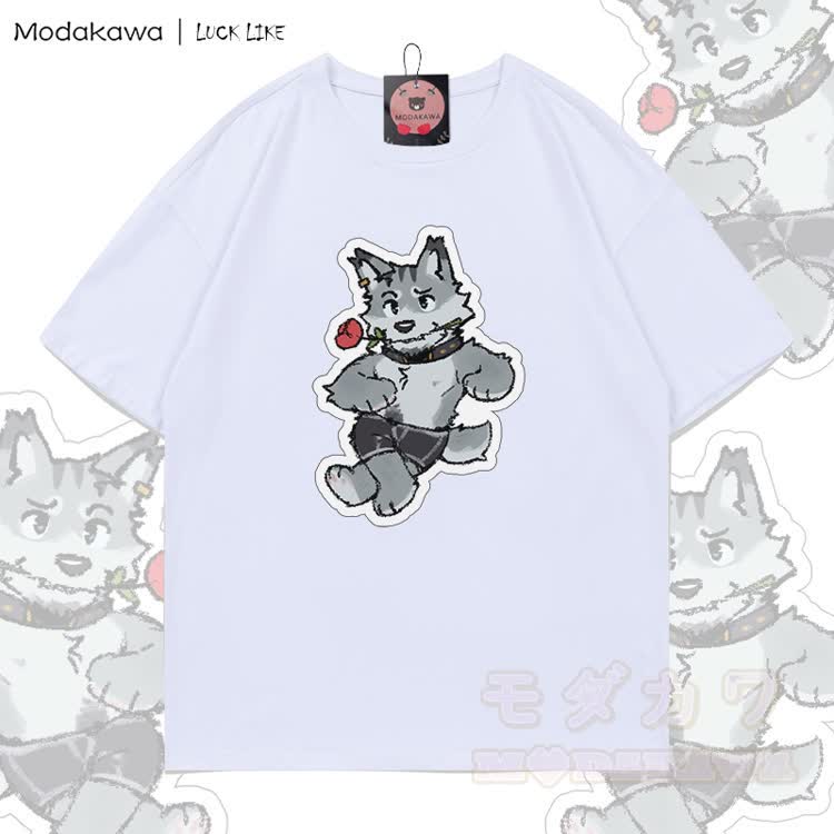 MODAKAWA X LUCK LIKE Remy Rose Grafik-T-Shirt aus 100 % Baumwolle - Weiß - 5XL - image 3