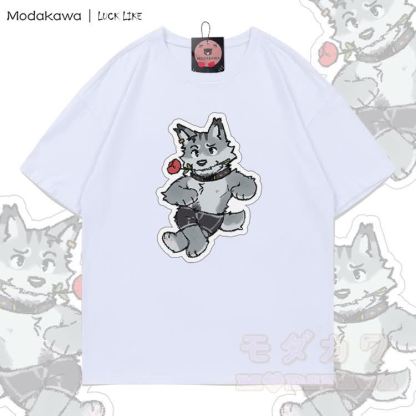MODAKAWA X LUCK LIKE Remy Rose Grafik-T-Shirt aus 100 % Baumwolle - Weiß - 5XL - image 3