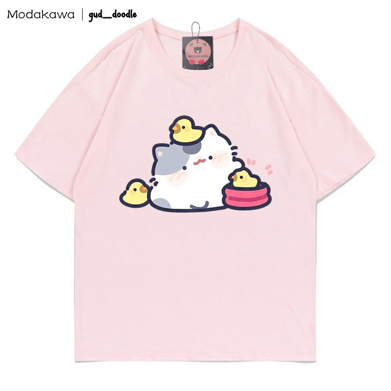 MODAKAWA X gud_doodle T-Shirt mit Kitty-Küken-Print - Pink - 5XL - image 6