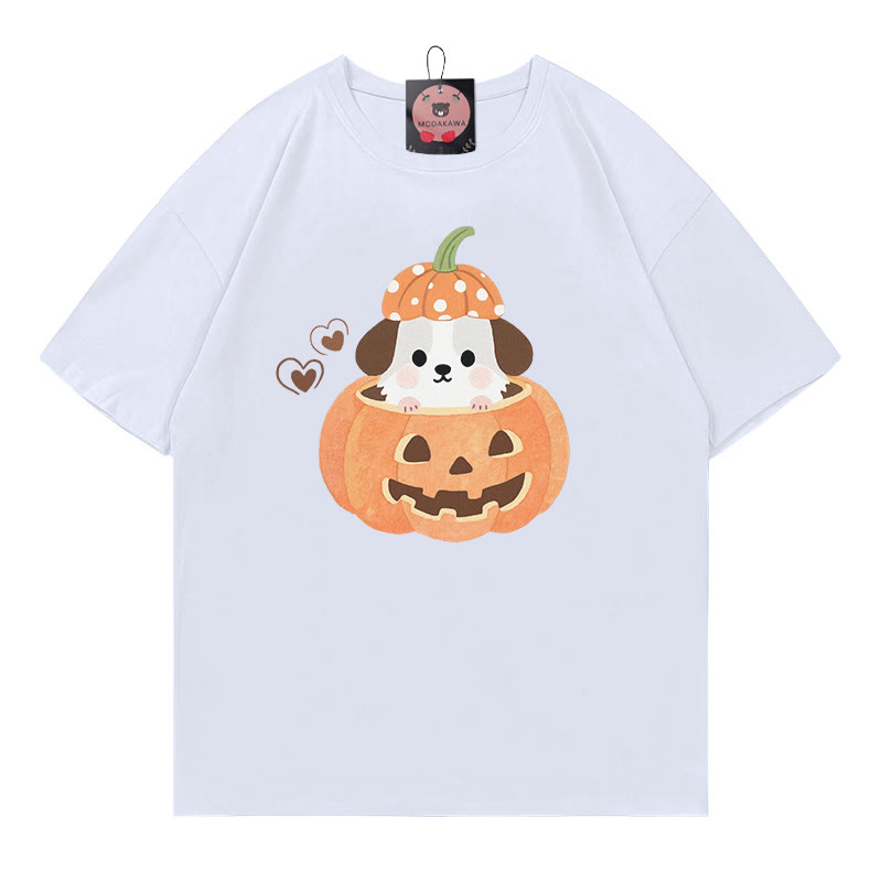 T-Shirt mit Kürbiswelpen-Print - White - 5XL - image 3