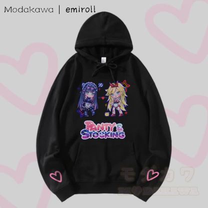 MODAKAWA X emiroll Niedlicher Mädchen-Hoodie mit Grafikmuster aus Baumwollmischgewebe - Schwarz - 5XL - image 5
