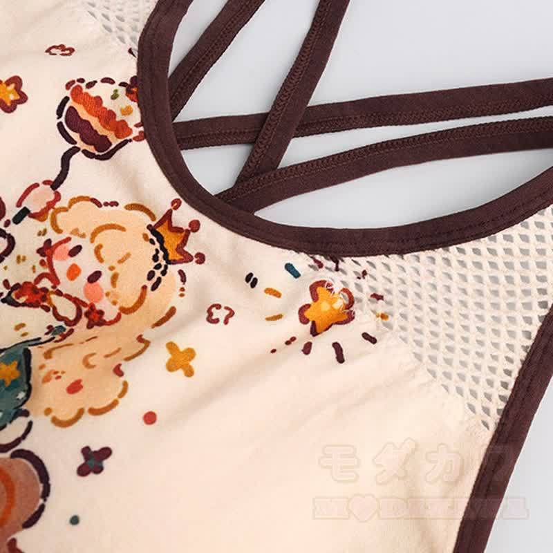 Einhorn-Print Crop-Top und High-Waist-Yoga-Shorts Zweiteiliges Set - image 7
