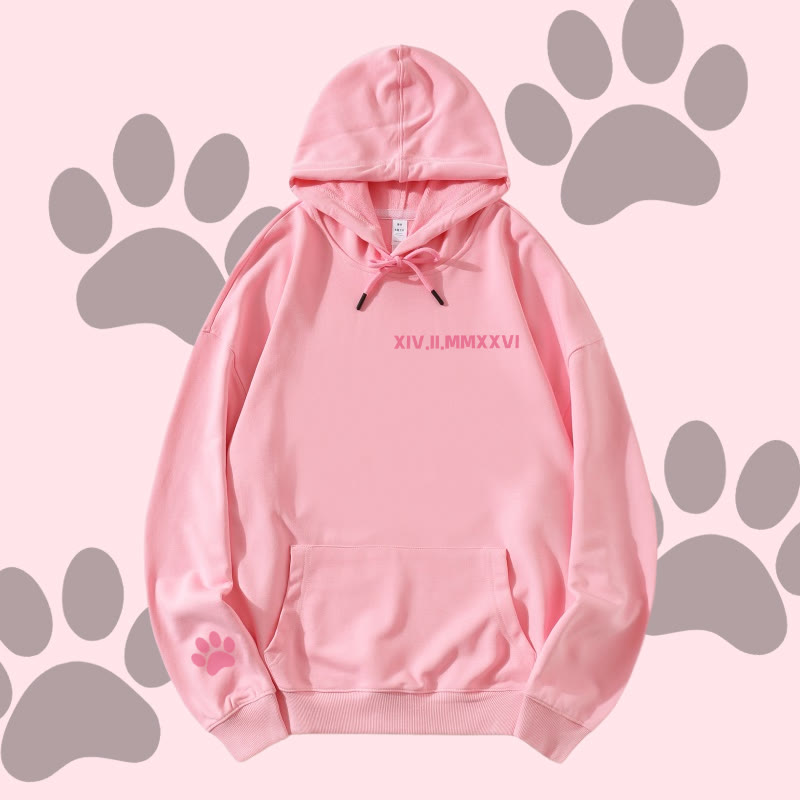 MODAKAWA Streetwear Pullover Hoodie mit Buchstabenpfoten-Grafik - Pink - 5XL - image 2