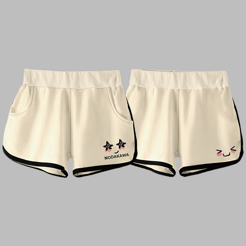 Modakawa Shorts mit Cartoon-Schriftzug - image 3