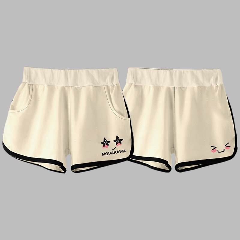 Modakawa Shorts mit Cartoon-Schriftzug - image 3