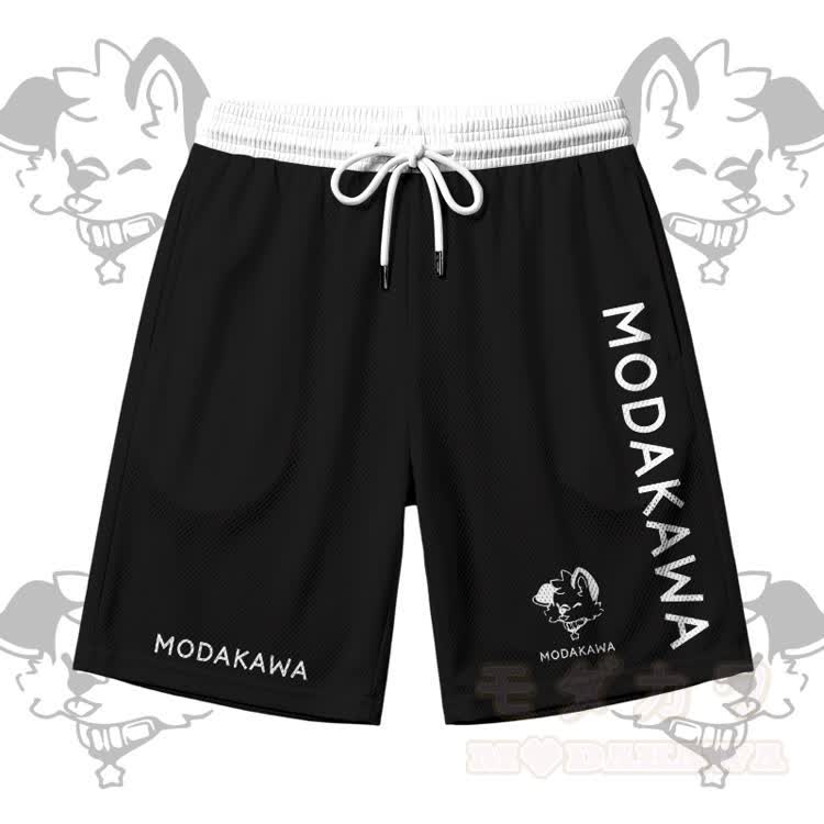 MODAKAWA X popipeko Puppy Graphic Sportliches ärmelloses schnelltrocknendes Tanktop mit Shorts und passendem Outfit - Schwarze Shorts - 5XL - image 8