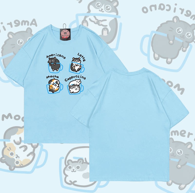 Modakawa T-Shirt mit Mausmotiv aus 100 % Baumwolle - Sky Blue - 5XL - image 7